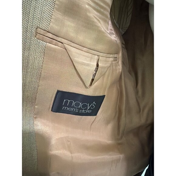 Ralph Lauren Men’s Silk / Wool Herringbone Blazer Sport Coat Size 42 S - Picture 10 of 11